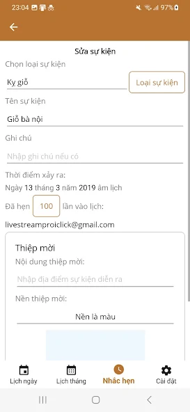 Screenshot Nhắc Ngày Giỗ